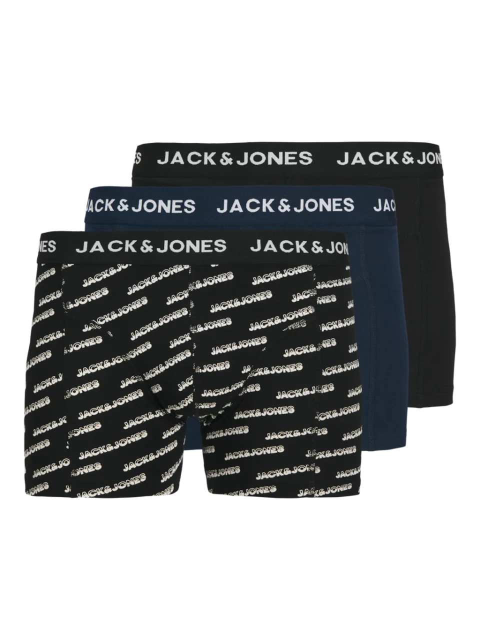 Jack & Jones Boxershorts JACBRIAN Trunks 3-pack Navy Blazer / Black-L