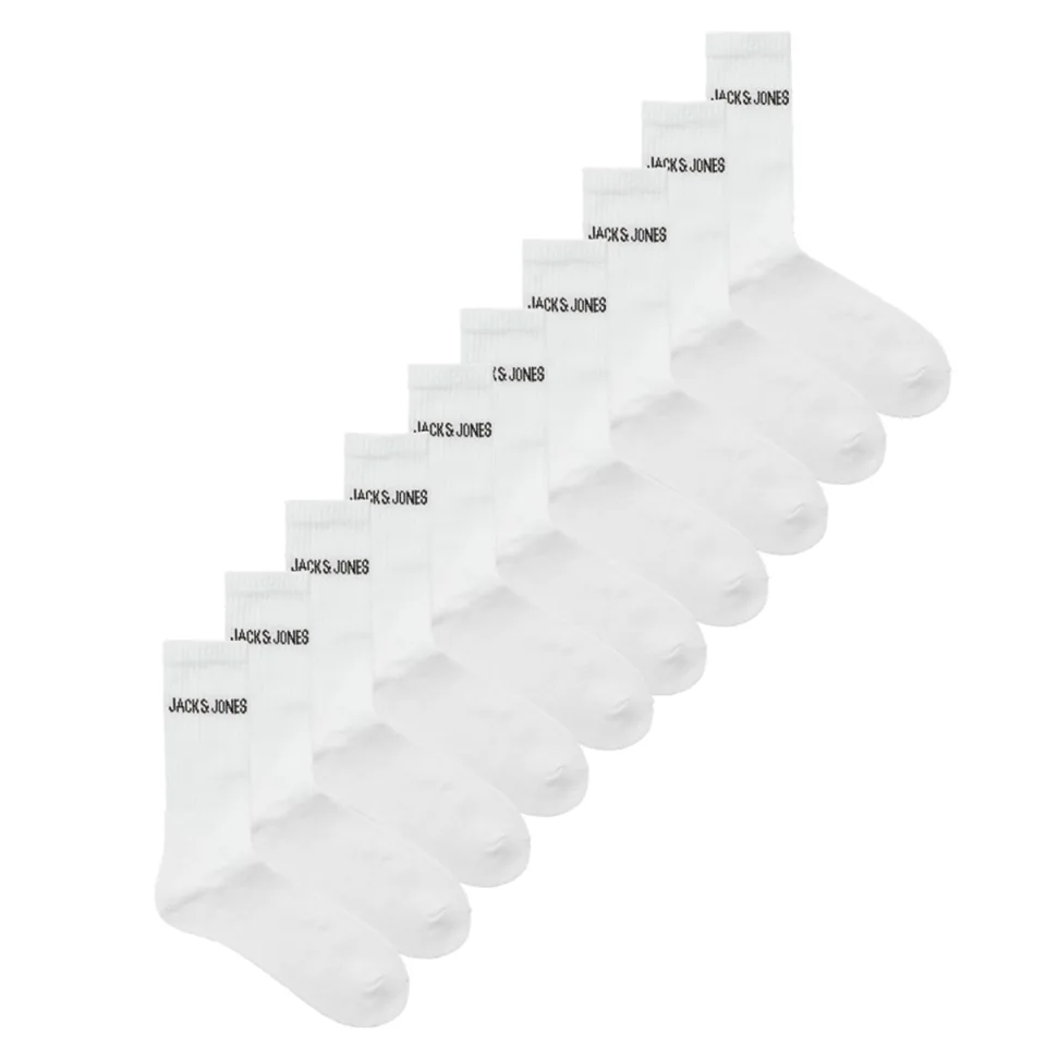 Jack & Jones Sportsokken Heren JACREGEN 10-pack Wit-One size (41-46)