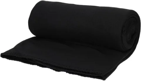 Jens Living Polar Plaid - Fleece Deken 130 x 180cm - Geruit - Zwart