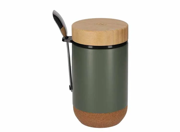JENS Living Thermosbeker met Lepel Jake - 400ML - Groen
