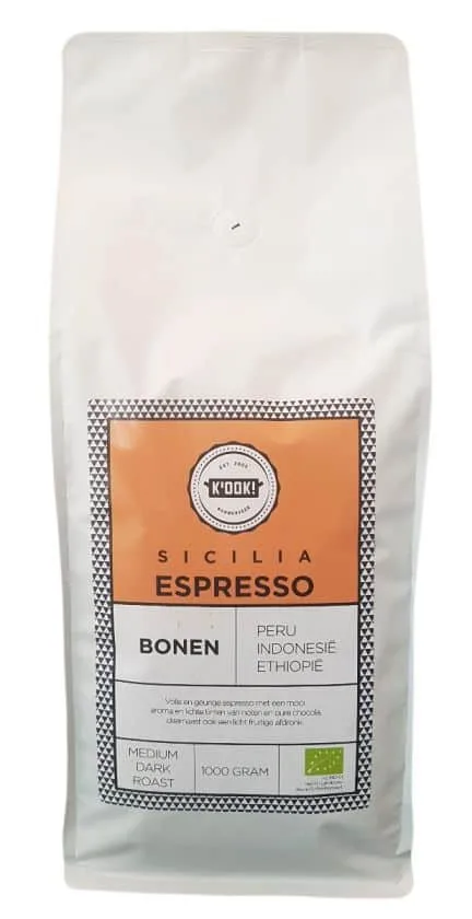 K'OOK! - koffiebonen - espresso Sicilia - 1 kg .
