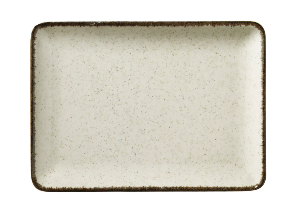 Kitchen Trend - Ocean rechthoekige schaal crème - 23 x 17 cm .