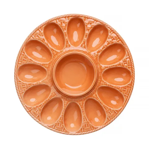 Kitchen Trend Products - Gevulde eieren schaal - 28 cm - oranje .