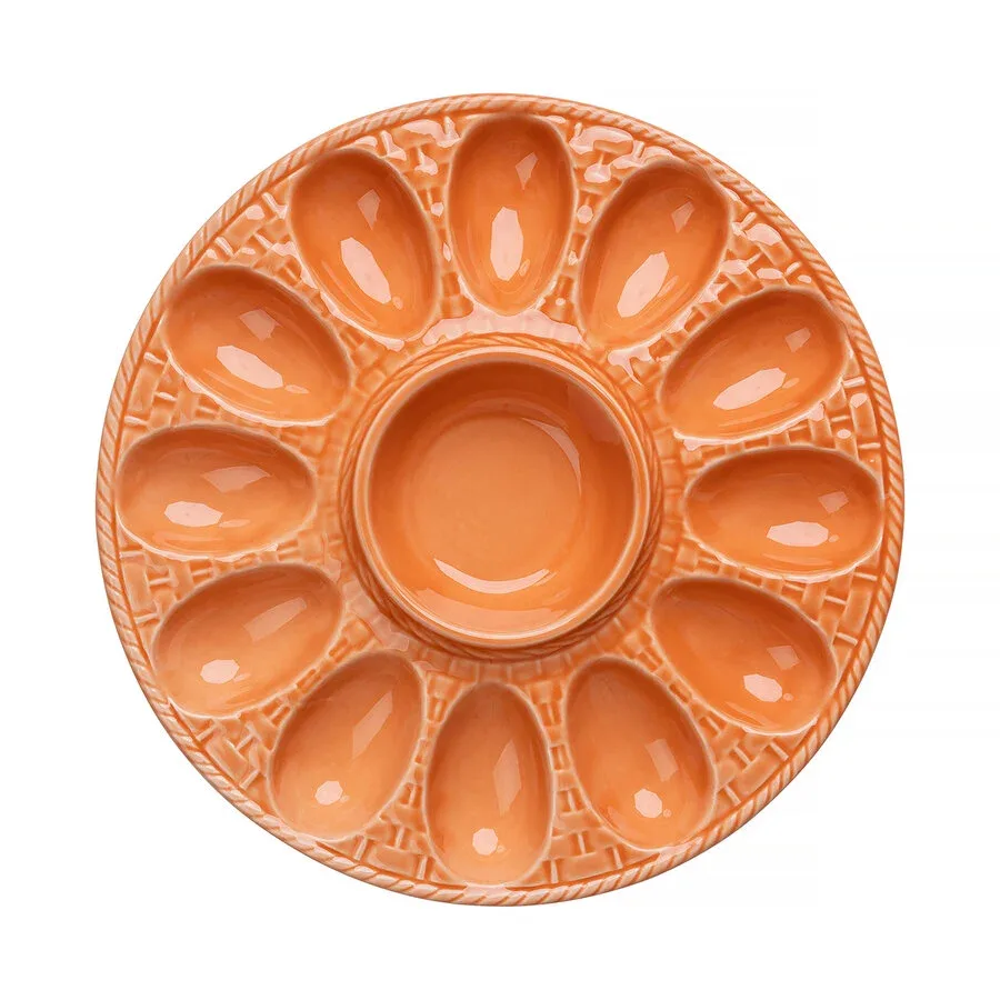 Kitchen Trend Products - Gevulde eieren schaal - 28 cm - oranje .