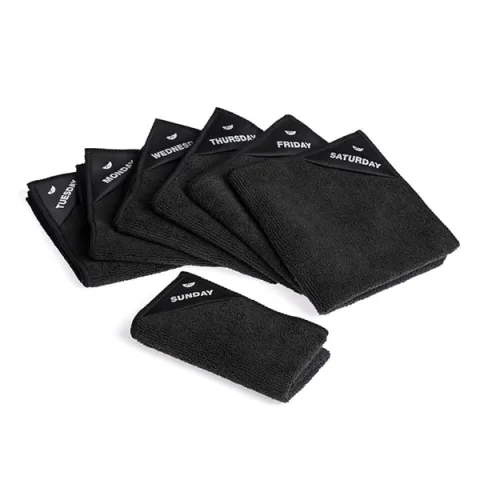Klud - vaatdoekjes - set van 7 - zwart .