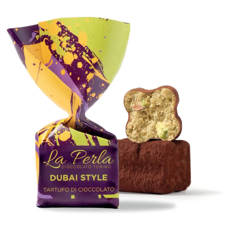 La Perla di Torino - Zakje Dubai style truffels - 8 stuks .