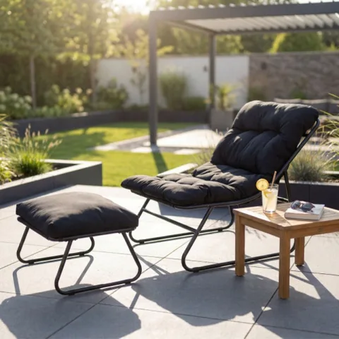 Lifa Garden Loungestoel met Voetenbank