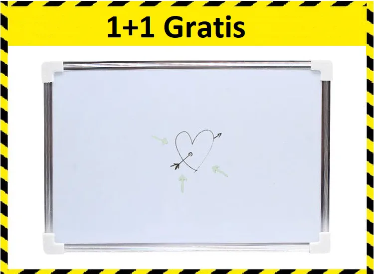 Lowander Magnetisch Whiteboard - 20x30 cm 1+1 Gratis