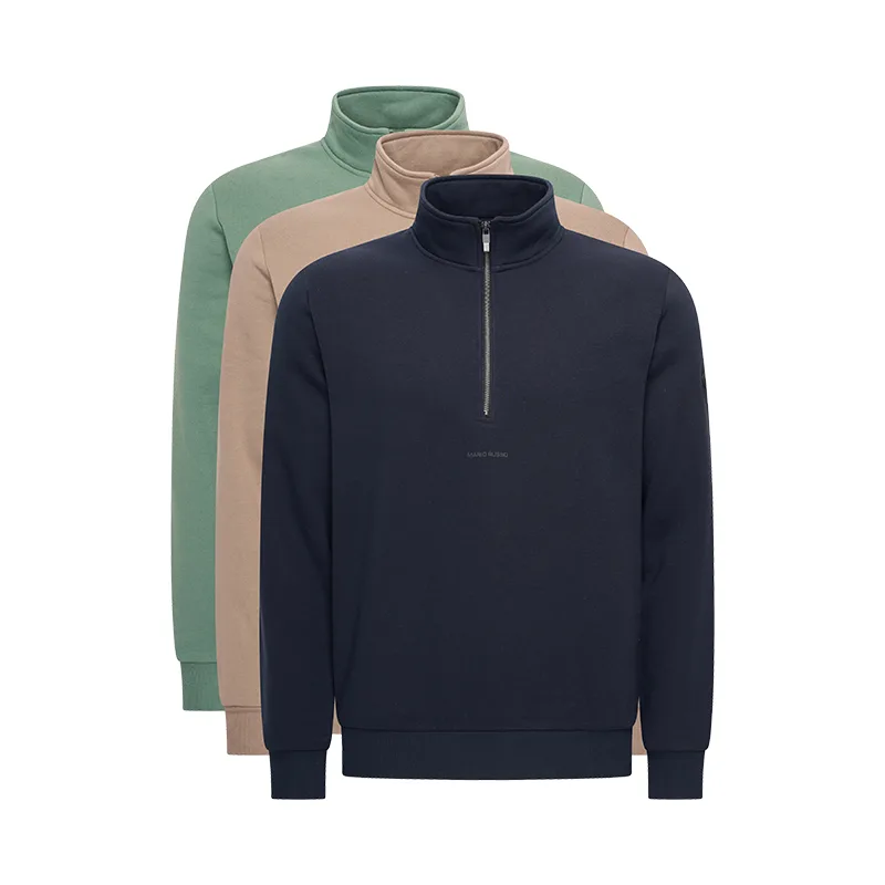 Mario Russo Basic Half Zip Sweater