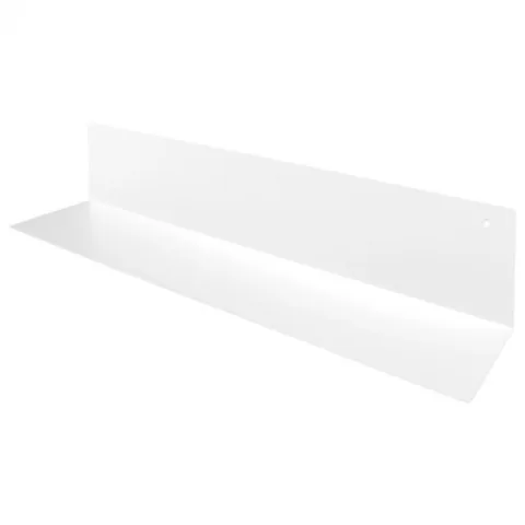 Massief stalen gevouwen plank mat wit 80x15x15cm