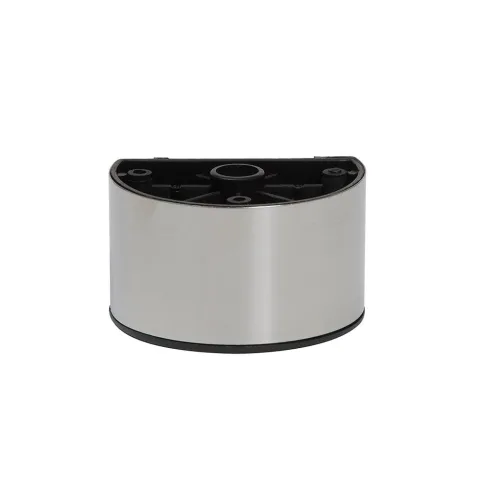 Meubelpoot chroom rond 8 bij 5,5 cm en hoogte 5 cm van kunststof