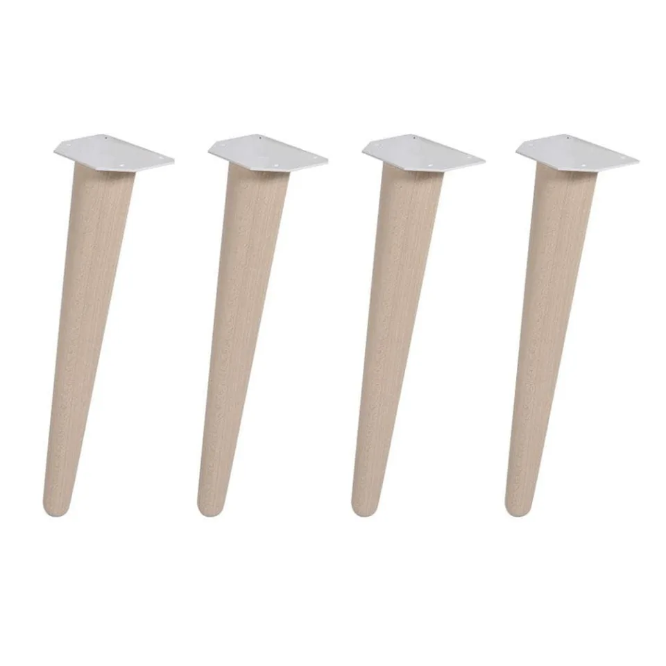 Meubelpoot conisch Ø 3 cm en hoogte 40 cm van massief hout - 4 stuks