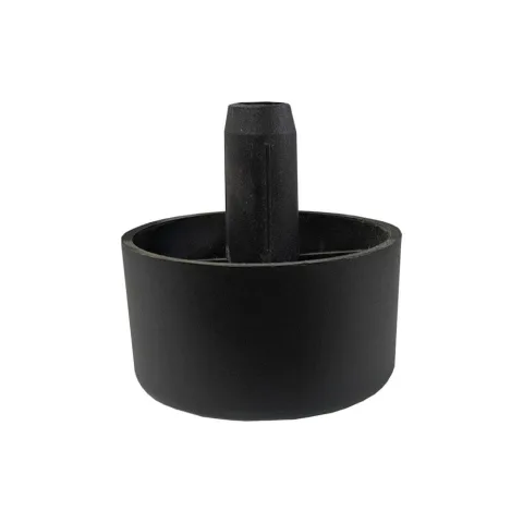 Meubelpoot met pin zwart rond Ø 5 cm en hoogte 3 cm van kunststof