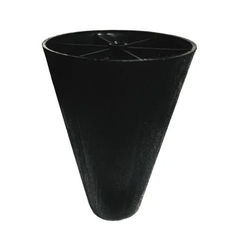 Meubelpoot zwart conisch 10 bij 10 cm en hoogte 13 cm van kunststof