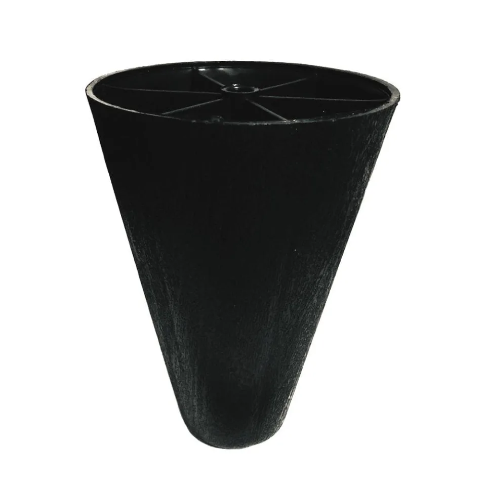 Meubelpoot zwart conisch 10 bij 10 cm en hoogte 13 cm van kunststof