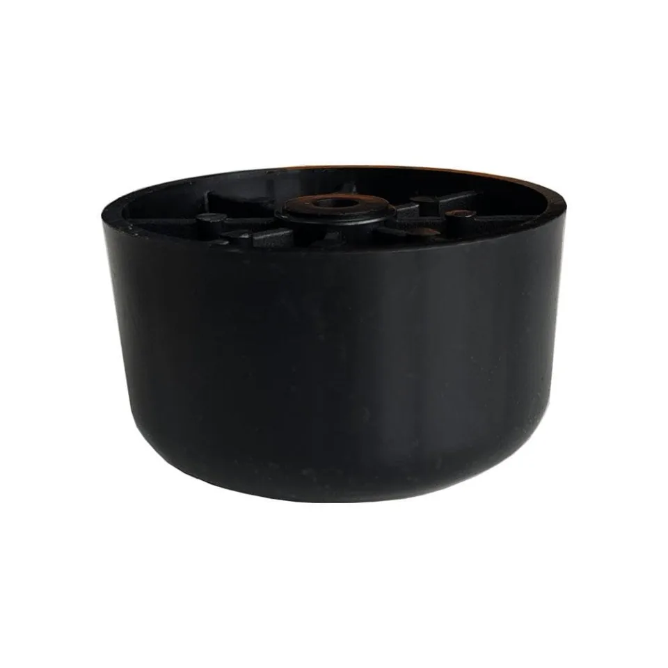 Meubelpoot zwart rond Ø 5 cm en hoogte 2,8 cm van kunststof