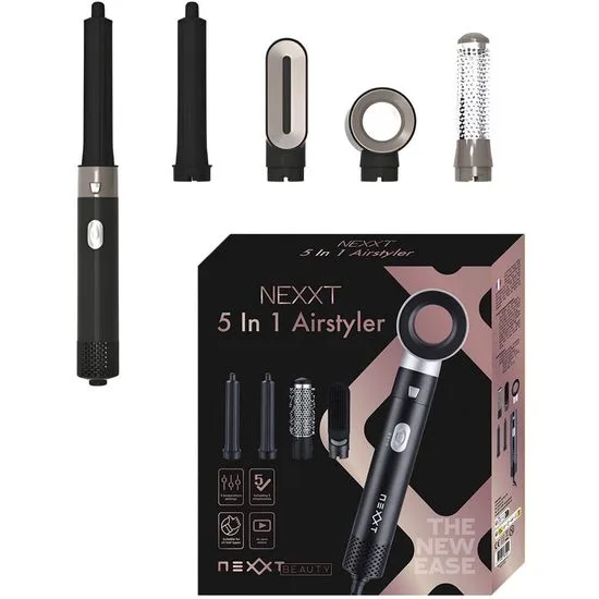Nexxt 5-in-1 Airstyler - Föhnborstel met 3 Warmtestanden - 700W - Cool Shot