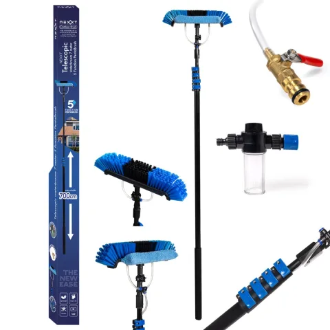 Nexxt Telescopische Waterbezem met Squeeze Mop - 7m - Grijs