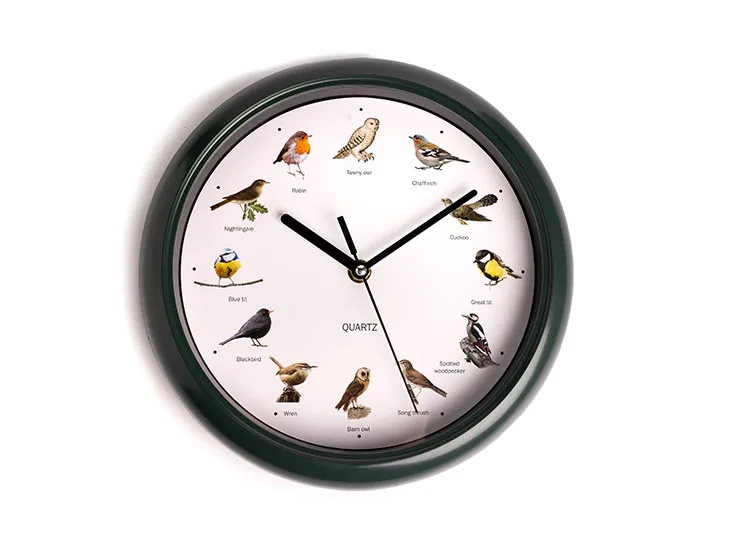 Nexxt Vogelklok - 25 cm - Klok met vogelgeluiden elk uur