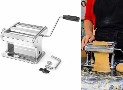 Nonna pastamachine RVS 2-in-1 - Pastamaker met werkbladklem