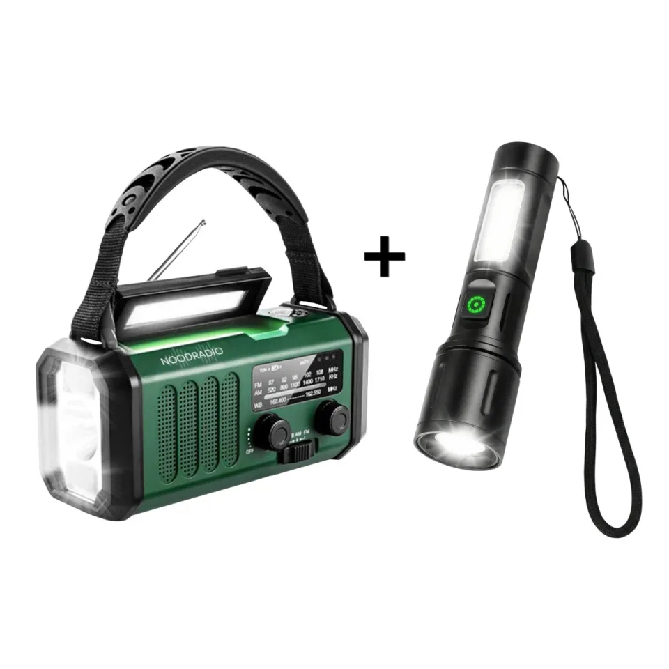 Noodradio® FM Radio 10.000 mAh met GRATIS Zaklamp