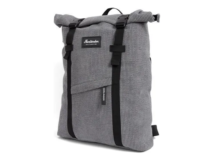 Norländer Rugzak Vintage Ribbel backpack 28L - Grijs - Corduroy