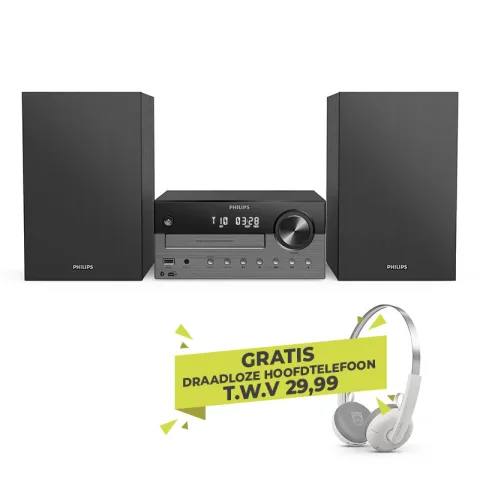 Philips TAM4505M2/12 Micromuzieksysteem met GRATIS Draadloze Hoofdtelefoon t.w.v 29,99