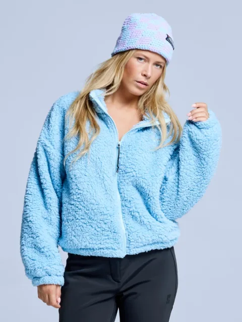 Poederbaas Fluffy Jacket Dames Four Seasons Ice Blue-M