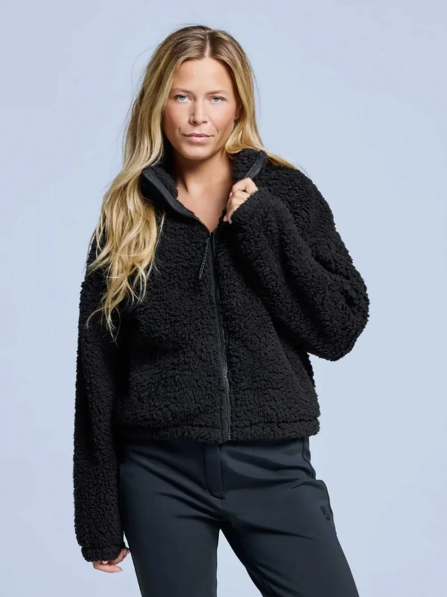 Poederbaas Fluffy Jacket Dames Four Seasons Zwart-S