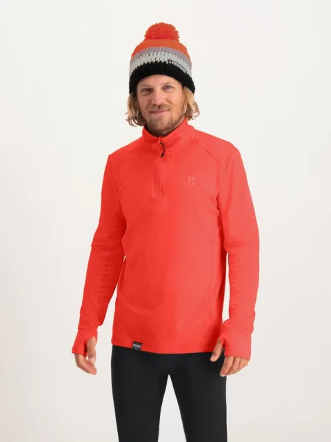Poederbaas Midlayer Pully Heren Four Seasons Lightweight Mandarin Red-L