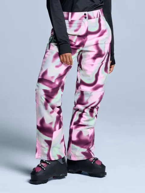 Poederbaas Skibroek Dames Arty 2L Insulated Tie Dye Pink Multi-S