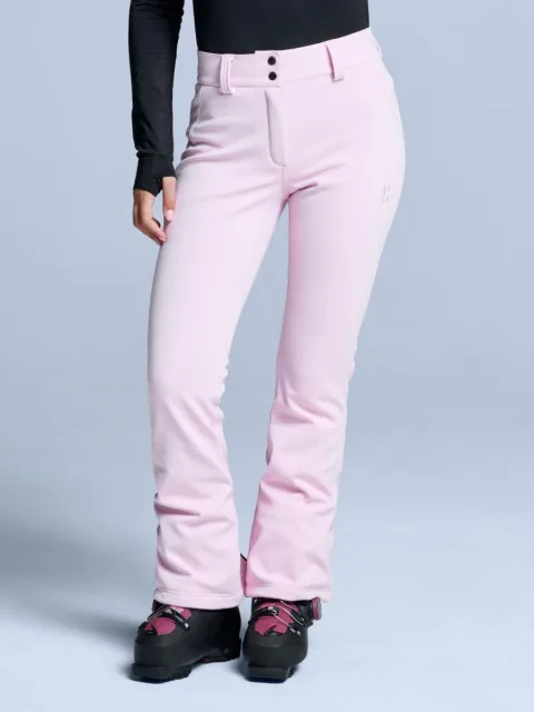 Poederbaas Skibroek Dames Stretch Softshell Powder Rose-XL