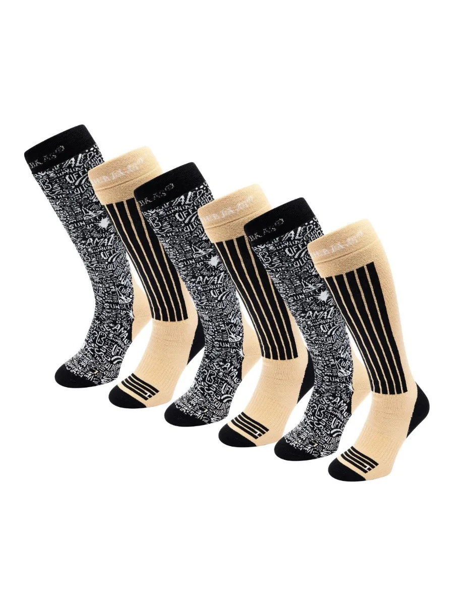 Poederbaas Skisokken 6-pack Black Multi-43/46