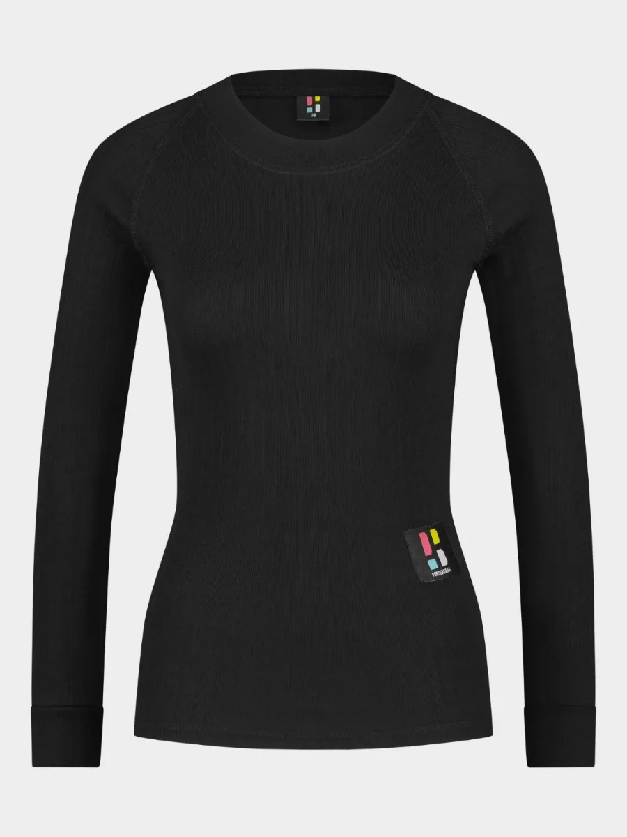 Poederbaas Thermoshirt Dames Pro Zwart-XXL
