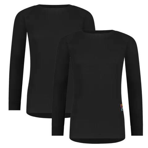 Poederbaas Thermoshirt Heren 2-pack Pro Zwart-XL