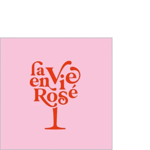 PPD - papieren servetten La Vie en Rose - 25 x 25 cm .