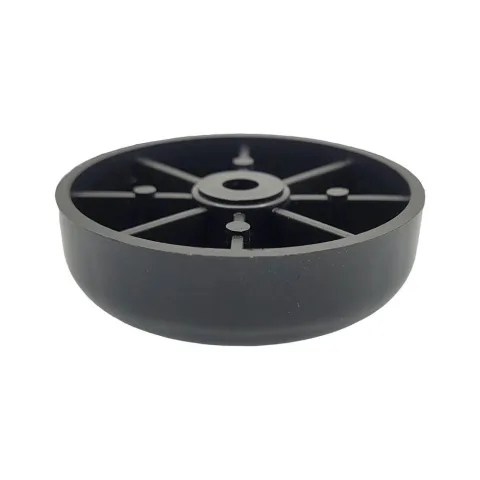 Premium meubelpoot zwart rond Ø 5 cm en hoogte 1,5 cm van kunststof