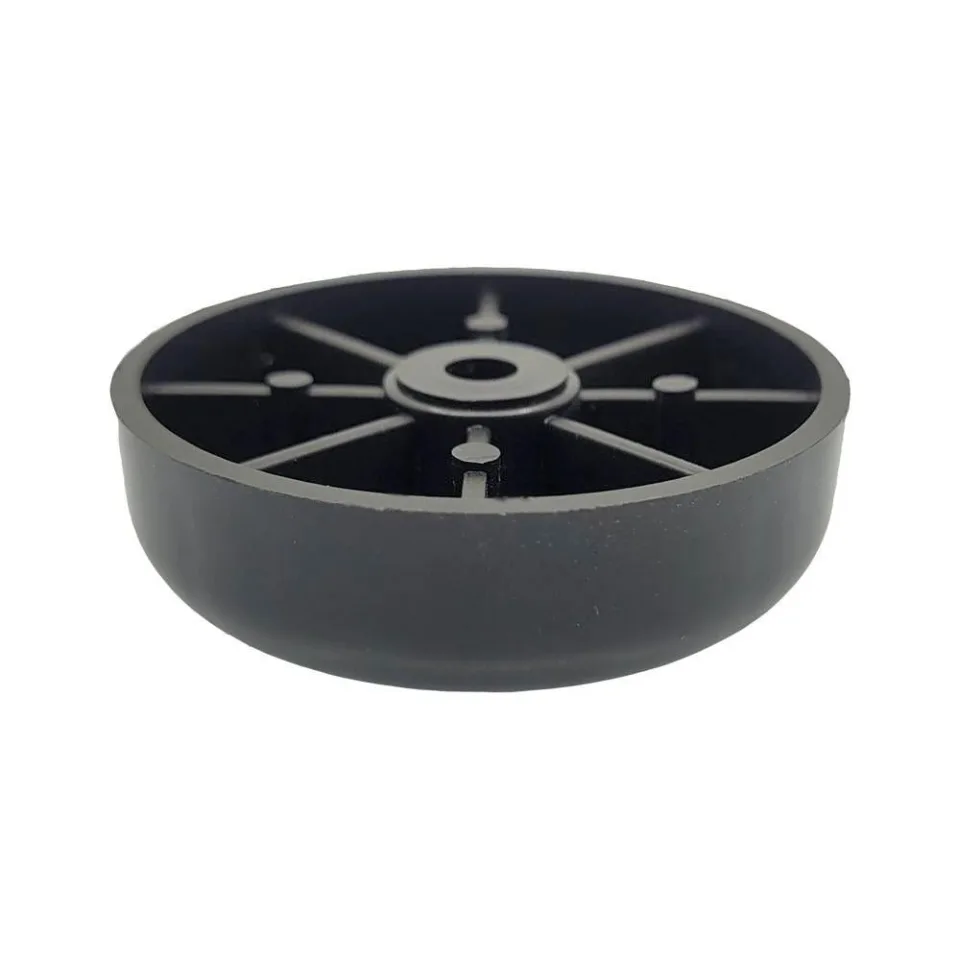 Premium meubelpoot zwart rond Ø 5 cm en hoogte 1,5 cm van kunststof