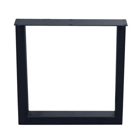 Premium stalen U tafelpoot zwart 75 bij 10 cm en hoogte 72 cm (5 x 10 cm)