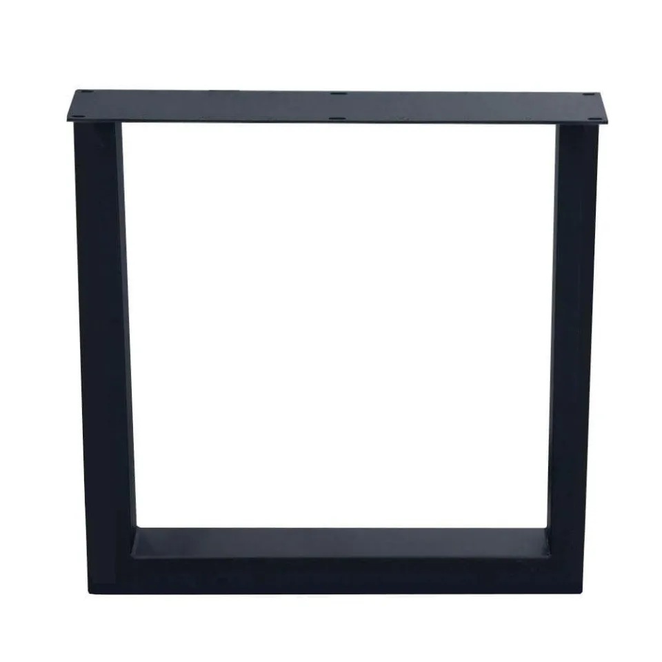 Premium stalen U tafelpoot zwart 75 bij 10 cm en hoogte 72 cm (5 x 10 cm)