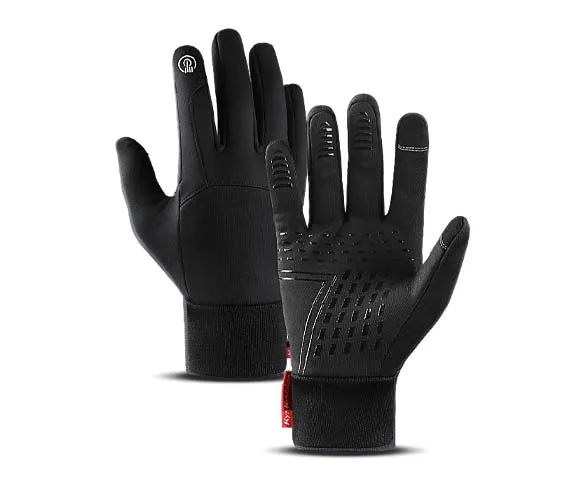 Premium water -en winddichte handschoenen-Zwart-L