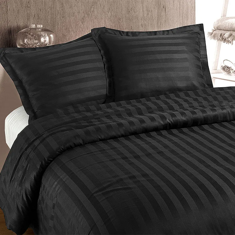 Primaviera Deluxe Hotel Stripe Dekbedovertrekset-140x200/260 cm-Antraciet