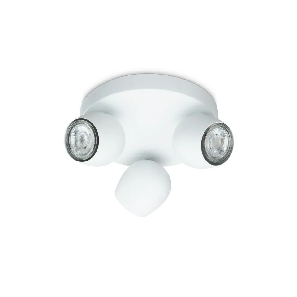 Prolight Bola - Opbouwspot - LED - GU10 - Wit - 3 lichtpunten