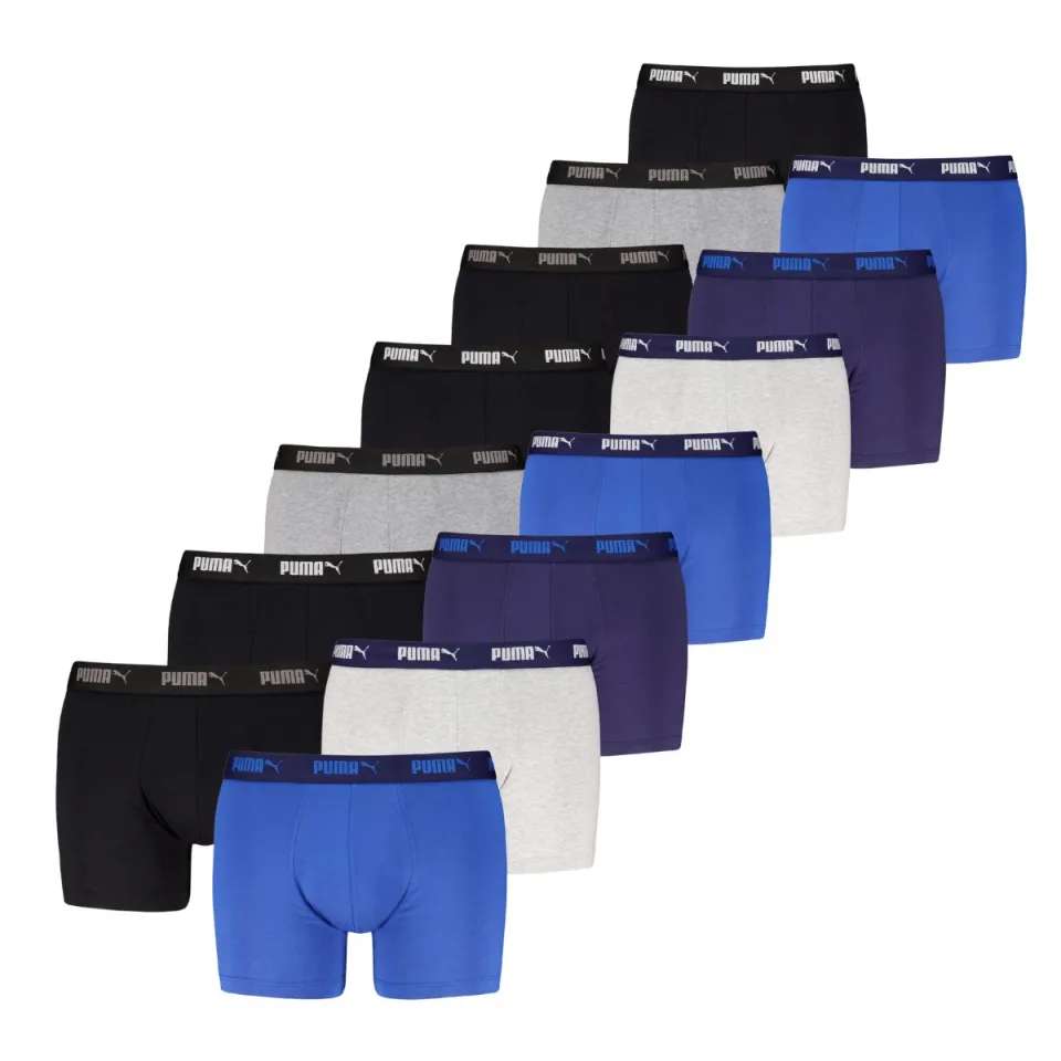 Puma Boxershorts Promo Solid 14-pack Black / Blue / Grey-XL