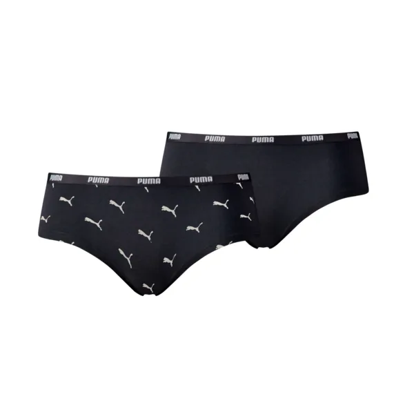 Puma Dames Hipsters Cat Logo 2-pack Zwart-L
