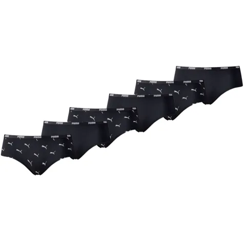 Puma Dames Hipsters Cat Logo 6-pack Zwart-XS