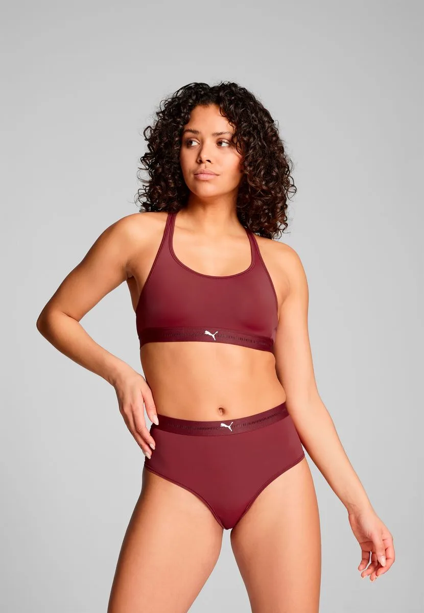 Puma Dames Sport Top Padded Burgundy-M