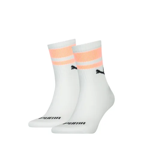 Puma Sokken Short Crew New Heritage 2-pack Wit / Oranje-43/46