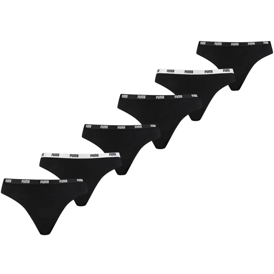 Puma String Dames Zwart 6-Pack-XS