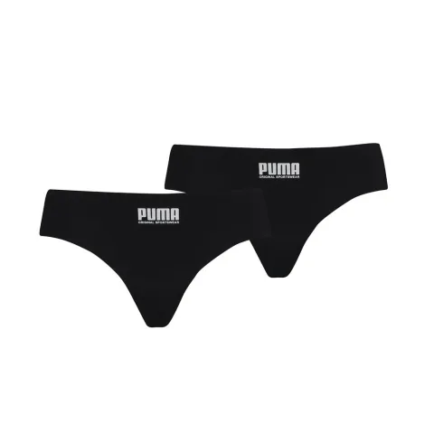 Puma Women Sporty Mesh Brazilian 2p Hang Black-XS